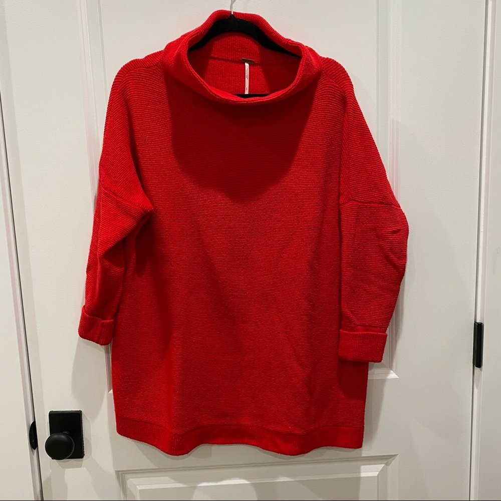 Ottoman slouchy tunic Free People in Red Riot